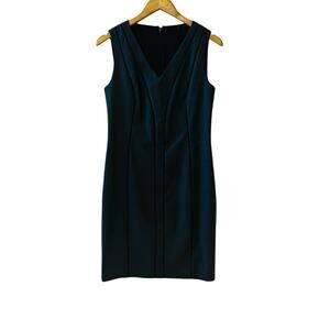 Elie Tahari Gray Black Sleeveless Sheath Dress Size S Small